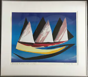 Piet de Ridder - "Eiland" | kleuren zeefdruk (23/25) kopen? Bied vanaf 39!