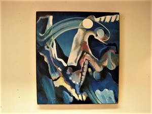 Frank Reyn - (vader van Halina) GROOT Expressionistisch olieverf "het maken van de Maan" kopen? Bied vanaf 30!