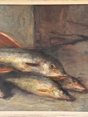 Jacoba Surie - Olieverf op doek - Visstilleven kopen? Bied vanaf 500!