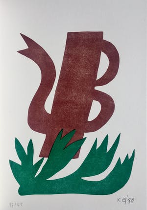 Klaas Gubbels - linosnede uit 1998 - oplage 125. kopen? Bied vanaf 175!