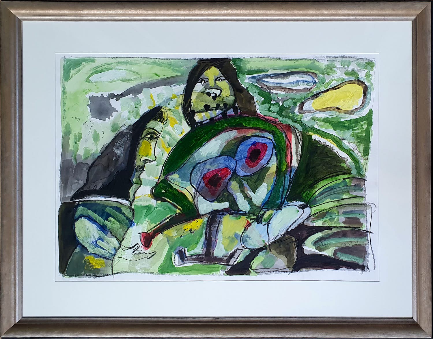 Lucebert - Gemengde techniek op papier (Groot) - Nieuw ingelijst verkocht voor € 3250!