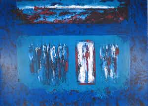 Mattie Schilders - Zeefdruk, Ochtend wandeling (Groot) verkocht voor € 1!