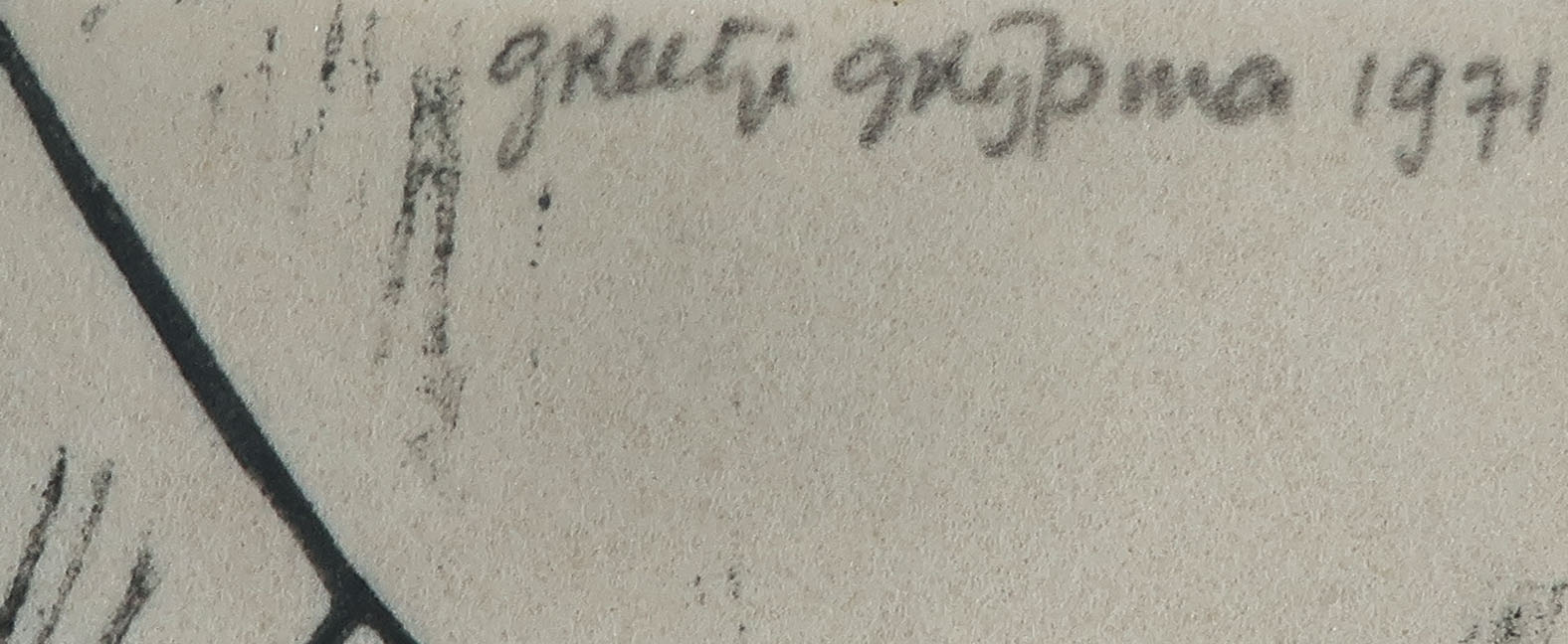 Greetje Grijpma - Monotype, Gedicht - Ingelijst kopen? Bied vanaf 35!