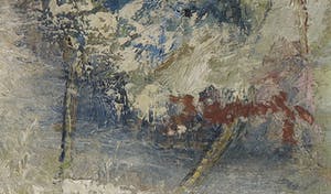 Niet of onleesbaar gesigneerd - Olieverf op doek, Knotwilgen in de winter - Ingelijst kopen? Bied vanaf 1!