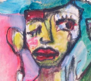 Christine Spierings - Olieverf op papier, zonder titel kopen? Bied vanaf 20!
