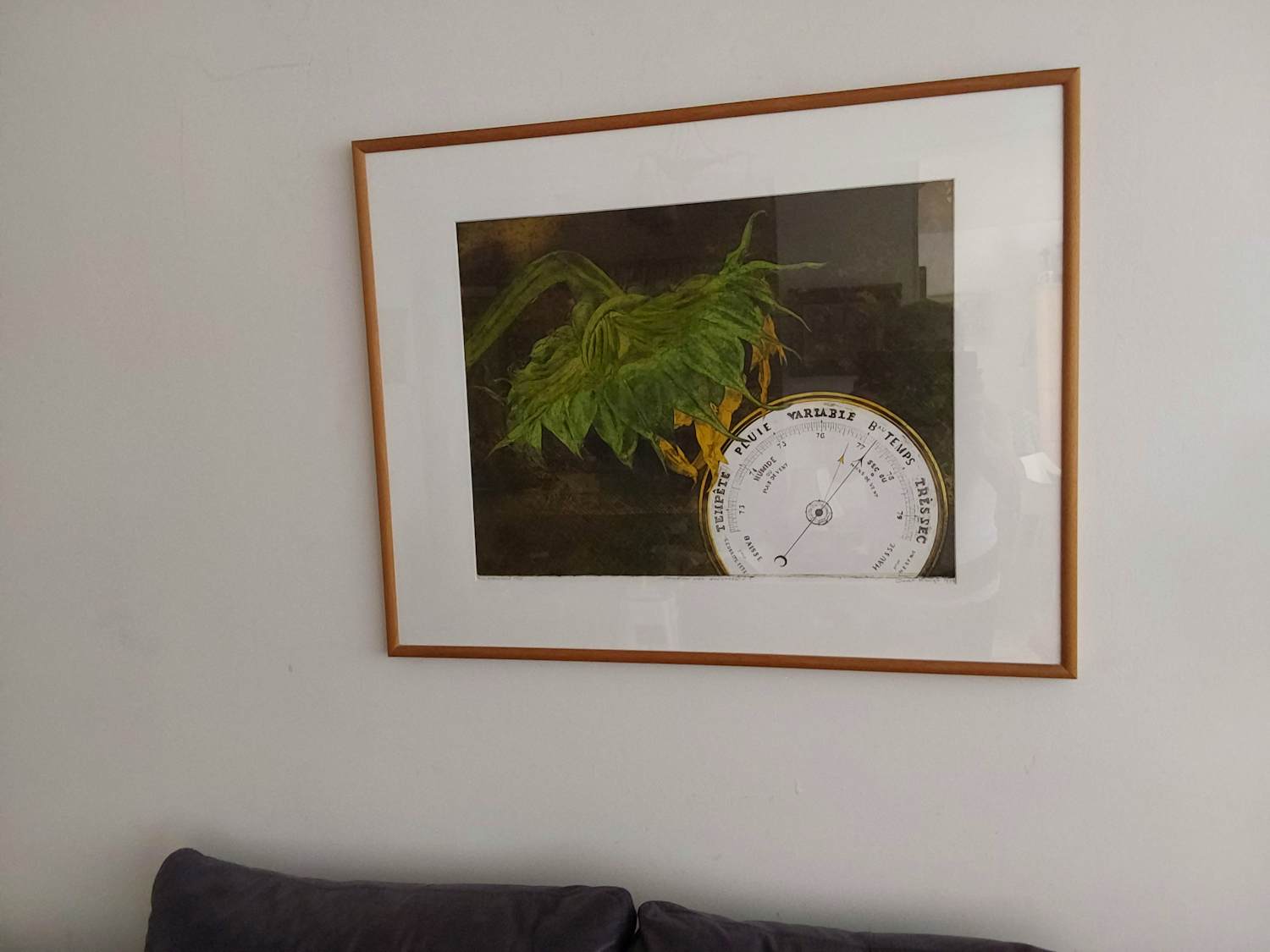 Joost Minnigh - Zonnebloem met barometer. kopen? Bied vanaf 75!