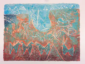 Chabab Tayefeh Mohajer - Gemengde druktechniek, Lot van 12 abstracte composities + boek kaufen? Bieten Sie von 300!