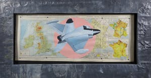 Jan Bollaert - Acryl op papier, V-Tol Map - Ingelijst (Groot) kopen? Bied vanaf 50!