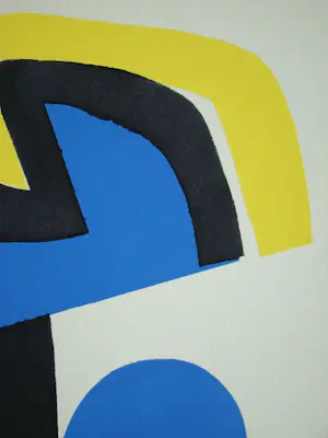 Jean Dewasne - Abstracte compositie - 1952 - Sjabloon in gouachekleuren kopen? Bied vanaf 100!