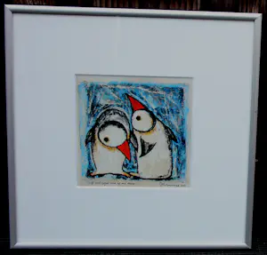 Hans Innemee - Ingelijste zeefdruk: ''left and right and up and down" - 2001 (nette lijst) kopen? Bied vanaf 49!