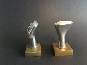 Brons (Onbekend) - Abstracte Cycladische beeldje hoofd (idolen) kopen? Bied vanaf 10!