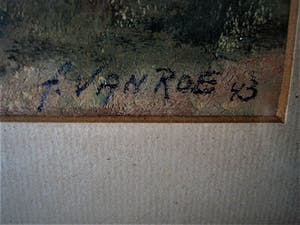 Niet of onleesbaar gesigneerd - Bekwaam, in 1943 geschilderd, impress. olieverf "Herfst landschap" gesigneerd kopen? Bied vanaf 1!