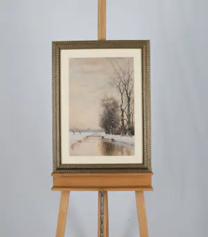 Fredericus van Rossum du Chattel - Winter landschap kopen? Bied vanaf 900!