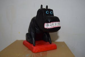 Peter Bastiaanssen - Zittend hondje zonder titel kopen? Bied vanaf 70!