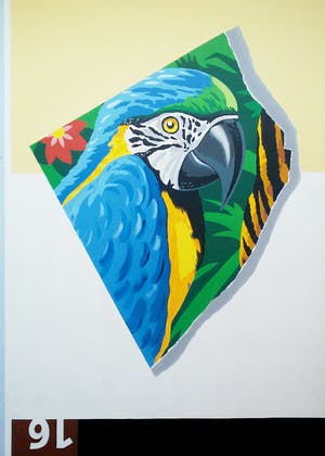 Niet of onleesbaar gesigneerd - Ara, acrylverf op doek (ingelijst, zeer groot) kopen? Bied vanaf 1!