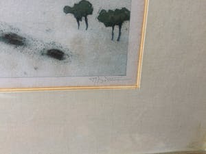 Tjeerd Bottema - C5232-2, Winters boerderijgezicht met hooiberg kopen? Bied vanaf 75!