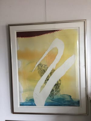 Julian Schnabel - Allen (cordial love) - handbeschilderde zeefdruk met epoxy kopen? Bied vanaf 1750!