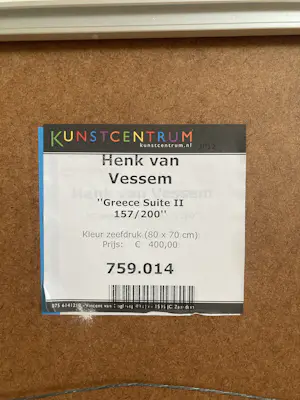 Henk van Vessem - Greece Suite 11 kopen? Bied vanaf 25!