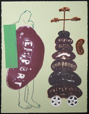 Elizabeth de Vaal - Zeefdruk, Burohoofd kopen? Bied vanaf 1!