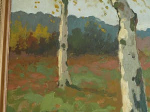 Andries Verleur - Groot olieverfschilderij, Landschap met schaapskooi – ingelijst – 1917 kopen? Bied vanaf 1!