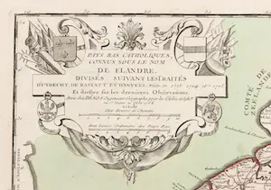 Louis Charles Desnos - Handgekleurde gravure, Pays Bas Catholiques connus sous le nom de Flandre kopen? Bied vanaf 20!