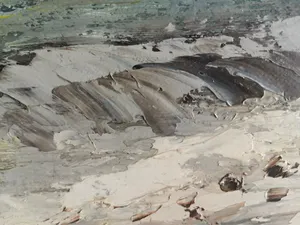 Niet of onleesbaar gesigneerd - Prachtig zicht op de golfbreker van Knokke kopen? Bied vanaf 1!