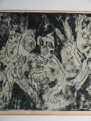 Thom Gerrard - Ingelijste ets , Kleine nachtmerrie – 1962 – nr. 1 van oplage van 3 ex. kopen? Bied vanaf 1!