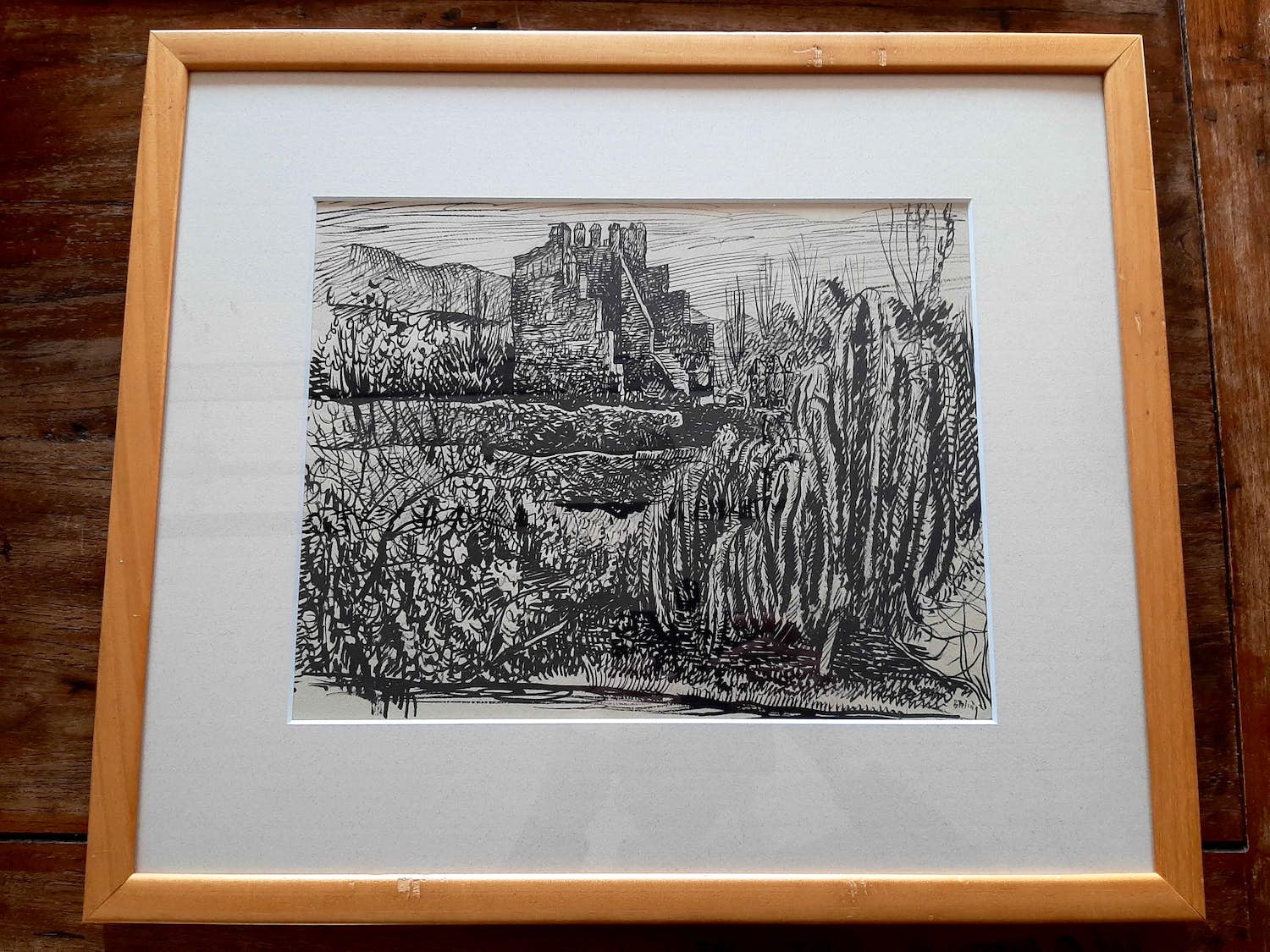 Herman Bieling - Inkttekening Ruïne Marrakech Marokko kopen? Bied vanaf 75!