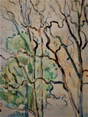 Elisa Sluijters - Dochter van Jan - Ingetogen Aquarel "Landschap bij Hengelo" gesigneerd kopen? Bied vanaf 1!