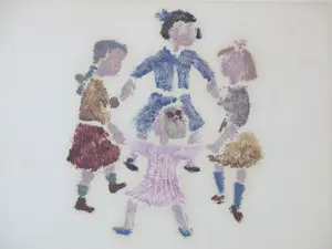 Eduard van Zanden - Dansende meisjes - Gemengde techniek kopen? Bied vanaf 45!