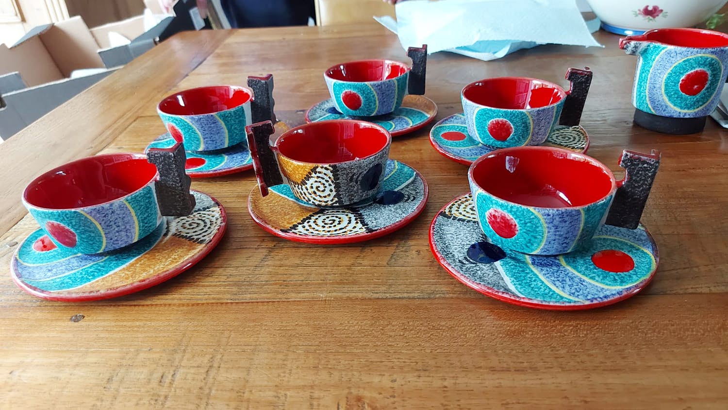 Nicolaj Diulgheroff - Futuristisch thee servies, geproduceerd voor Torido Mazzotti verkocht voor € 500!