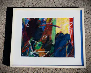 Wil van Leeuwen - Grote expressionistische gouache - "Vreugdedans" - fraai ingelijst - gesigneerd kopen? Bied vanaf 47!