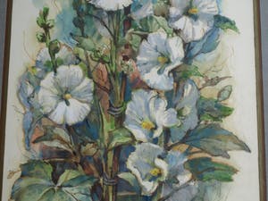 Klaas Pijlman - Ingelijste aquarel, “Bloemstilleven” – 1980 kopen? Bied vanaf 50!