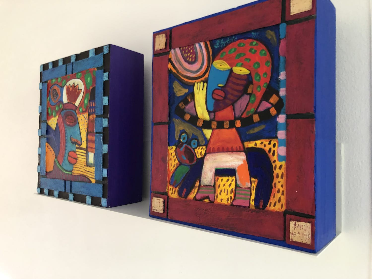 Clemens Briels - 2 schilderijen op paneel / kistje verkocht voor € 595!