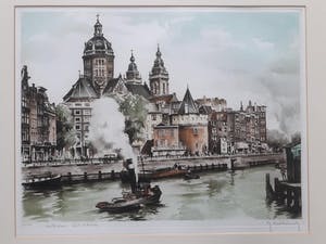 Roger Hebbelinck - Amsterdam "sint Nikolaas". Met echtheidscertificaat. kopen? Bied vanaf 75!