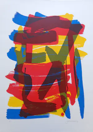 Gerrit Westerveld - ABSTRACTIE / KLEURZEEFDRUK / 70x50cm / SIG / 1997 kopen? Bied vanaf 30!