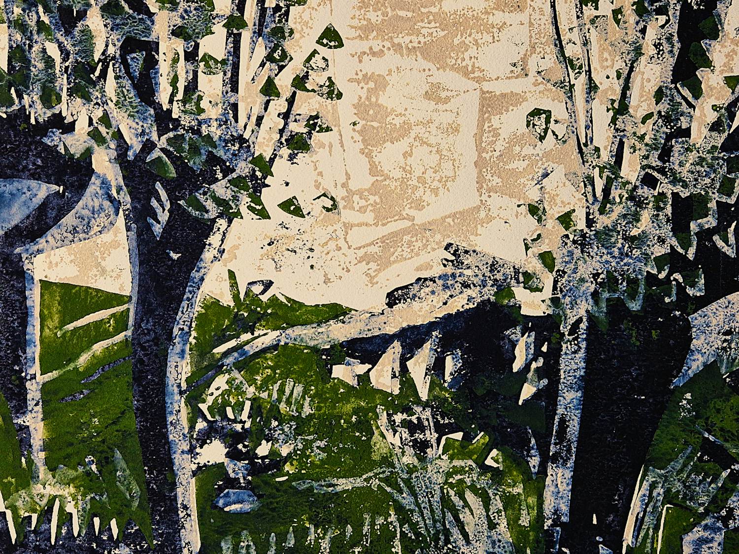 Ron Gennisse - Grote expressionistische kleuren lithografie - UNICA (1/1) - "Wilgen" gesigneerd kopen? Bied vanaf 46!