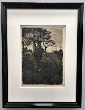 Willem Witsen - Staande Schaapherder, Ets kopen? Bied vanaf 100!