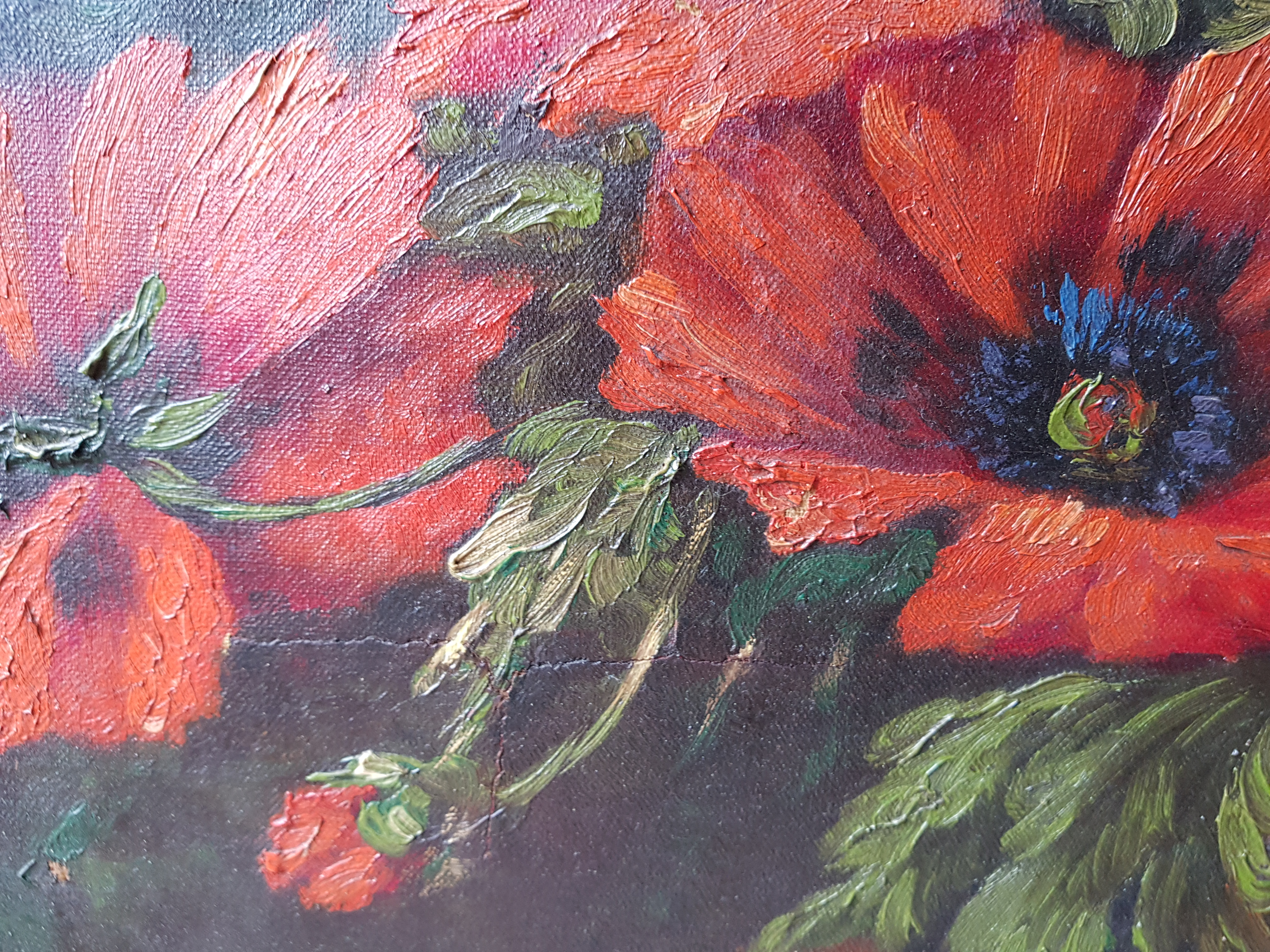 Tilly Moes - olie op doek - bloemstilleven, gesingeerd kopen? Bied vanaf 1!