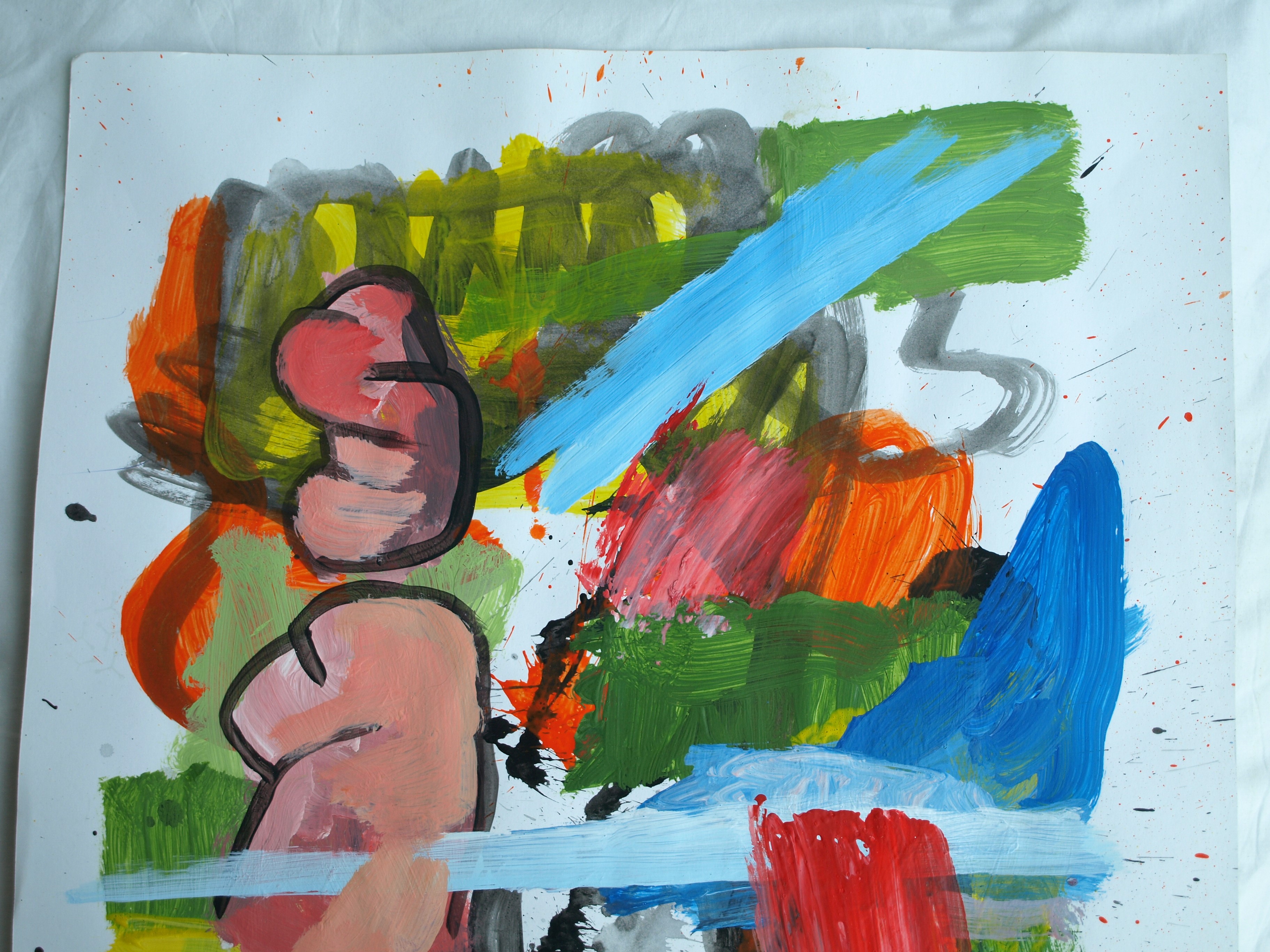 Peter Klashorst - Acrylverf op papier - Landschap - 2016 kopen? Bied vanaf 50!