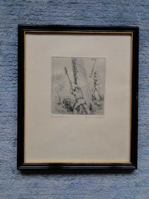 Romain Malfliet - Trio gelimiteerde etsen getiteld "Bomen vellen" - "Rust" en "Begijnhof Brugge" kopen? Bied vanaf 1!