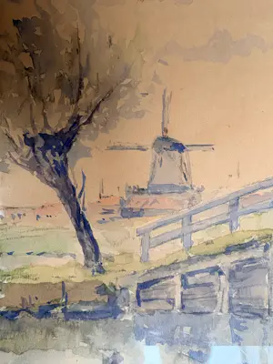 Dirk den Exter - Witte brug met molens kopen? Bied vanaf 50!