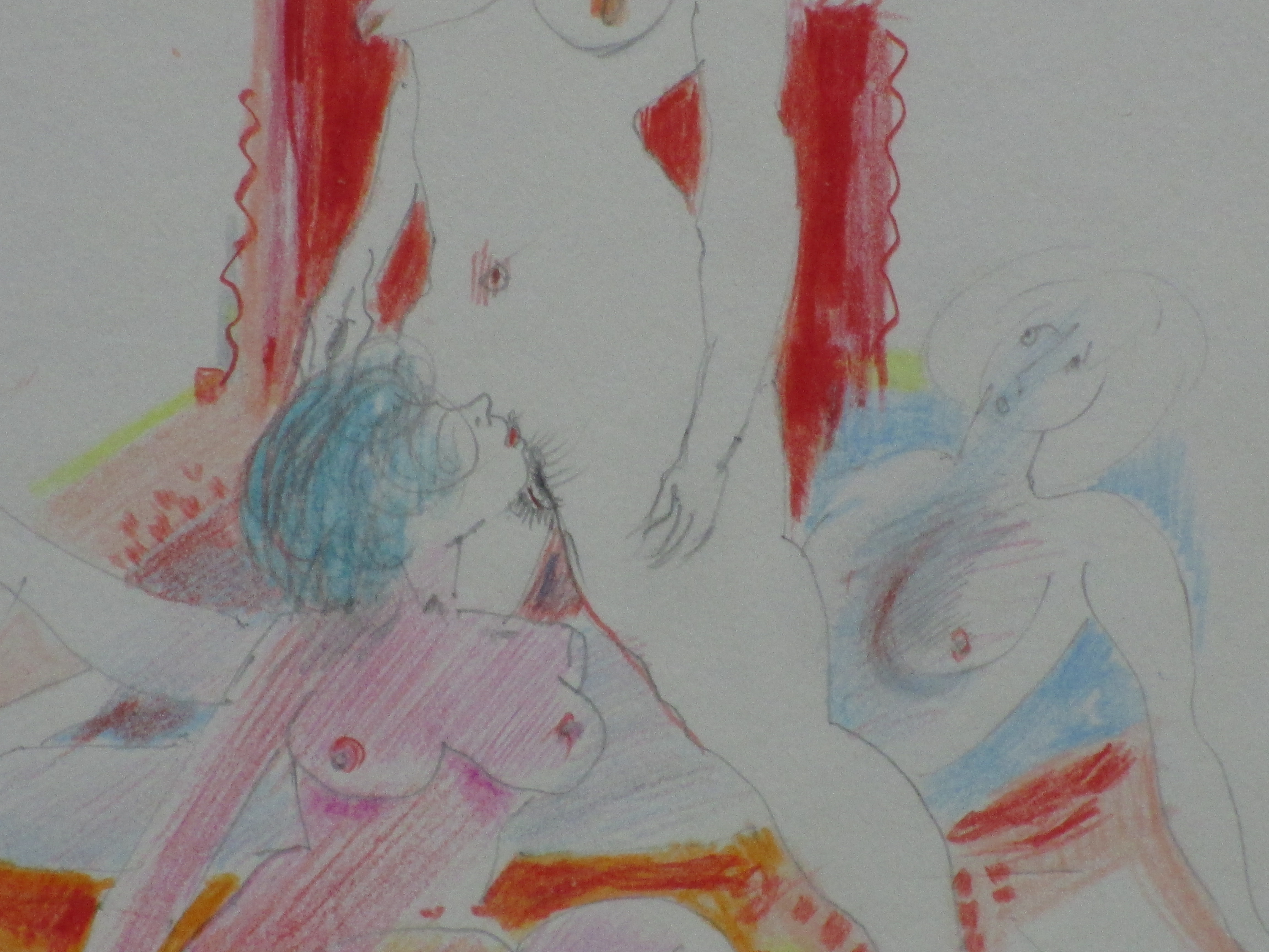 Theo Beerendonk - Damestrio - Kleurtekening kopen? Bied vanaf 45!