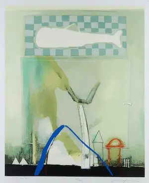 Kantcho Kanev - Zeefdruk, Zonder titel - Ingelijst kopen? Bied vanaf 40!