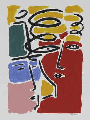 Rob Doolaard - Gouache, Zonder titel kopen? Bied vanaf 35!