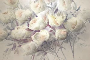 Carel Alphons Eckstein - Aquarel rozen 19e eeuw kopen? Bied vanaf 150!