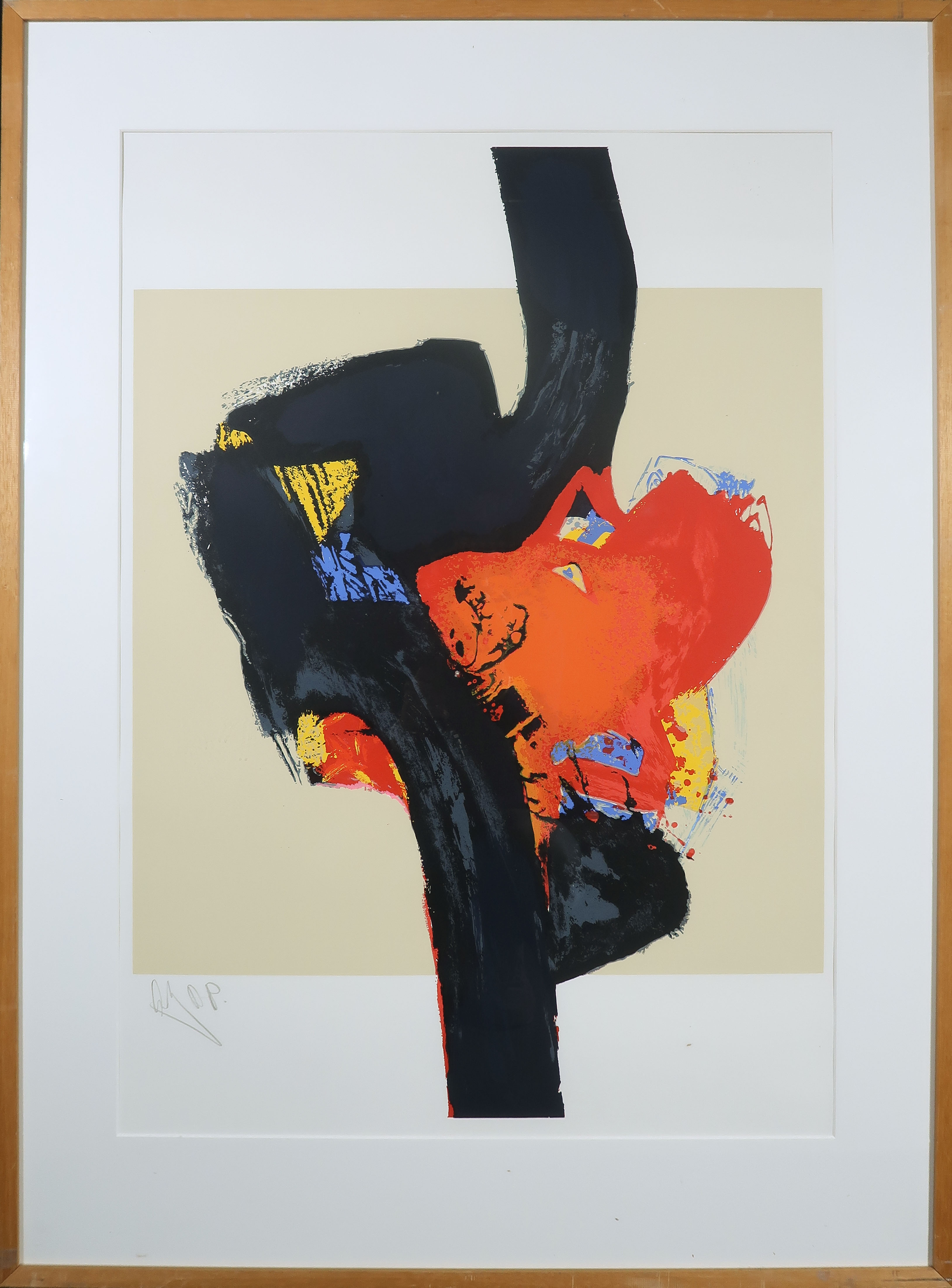 Arty Grimm - Zeefdruk, Zonder titel - Ingelijst (Groot) verkocht voor € 50!