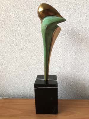 Ruurd Hallema - Prachtig bronzen beeld met de titel " ADIEU " verkocht voor € 190!