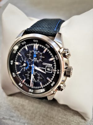 2557 - Stalen Herenmodel  Citizen Eco-Drive B612 Chronograph - kopen? Bied vanaf 60!