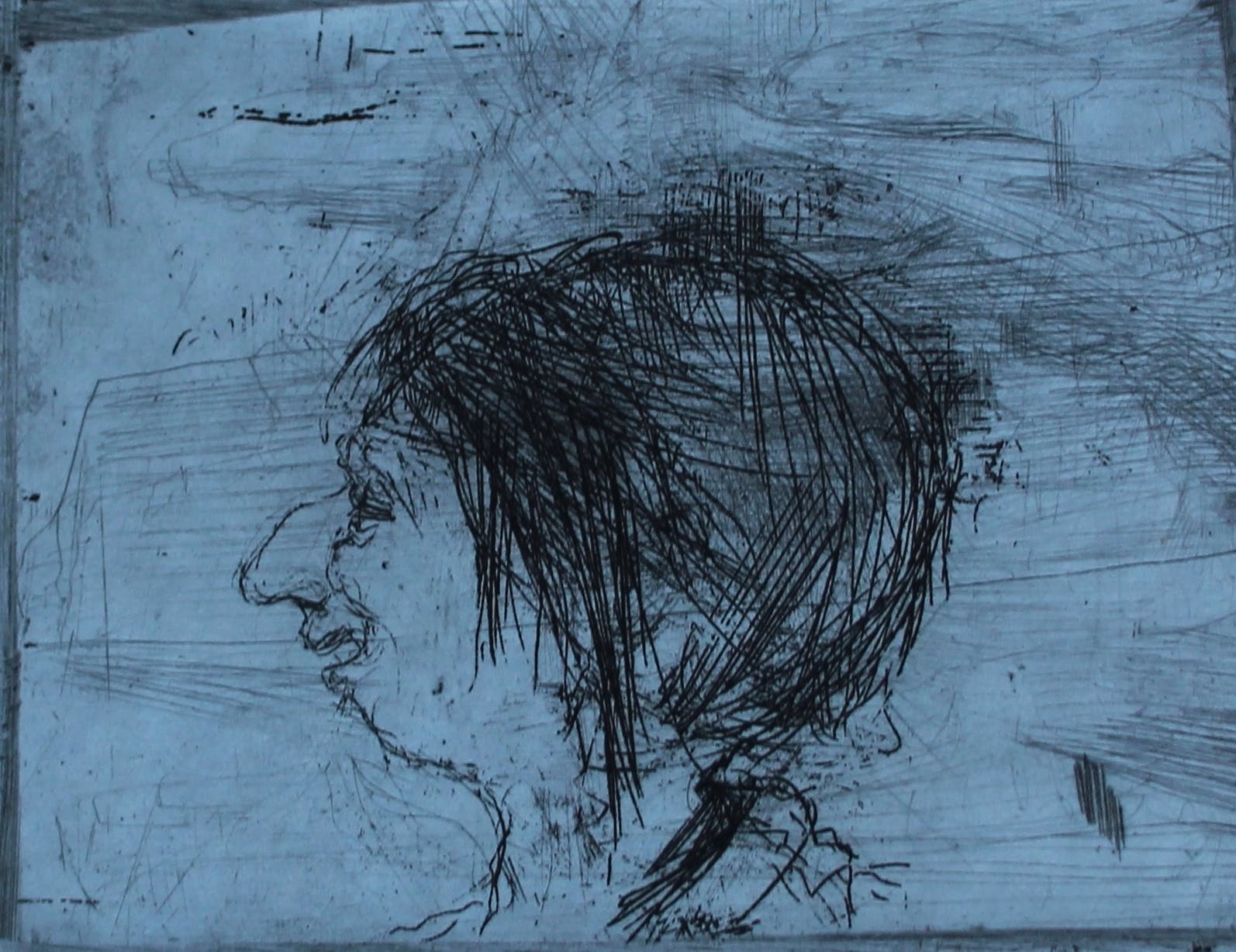 Dirkje Kuik - Ets: Vrouwenkop - 1965 kopen? Bied vanaf 25!